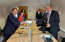 Jérôme Durain, Président de la Région Bourgogne-Franche-Comté, et Pascal Broulis, Président de la FTJA: de beaux moment de complicité à Frasne